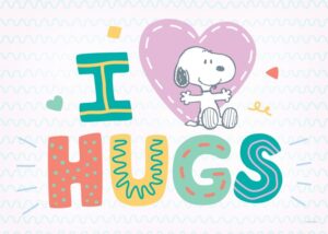 I Love Hugs Peanuts Poster