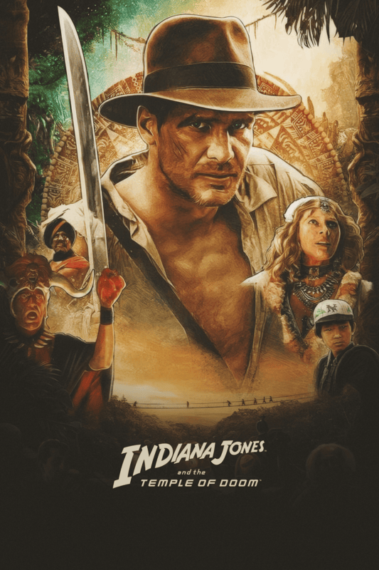 Indiana Jones And The Temple Of Doom 1984 Movie Poster