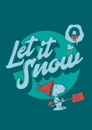 Let It Snow Card Peanuts Poster