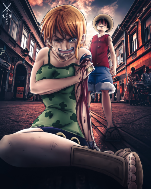 Luffy E Nami One Piece Poster