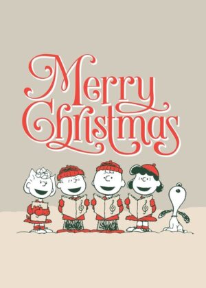 Merry Christmas Card Peanuts Poster