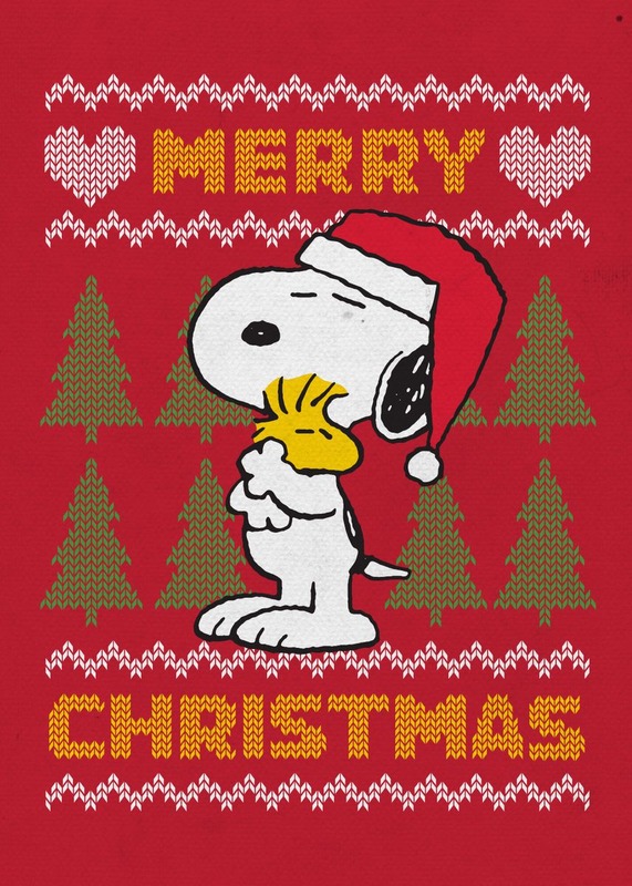 Merry Christmas Sweater Peanuts Poster