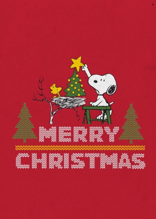 Merry Christmas Tree Peanuts Poster