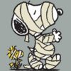 Mummy Snoopy Woodstock Peanuts Poster