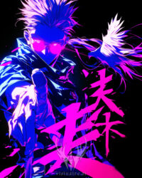 Neon Gojo Jujutsu Kaisen Poster