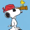 Pirate Snoopy Woodstock Peanuts Poster