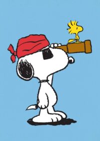 Pirate Snoopy Woodstock Peanuts Poster