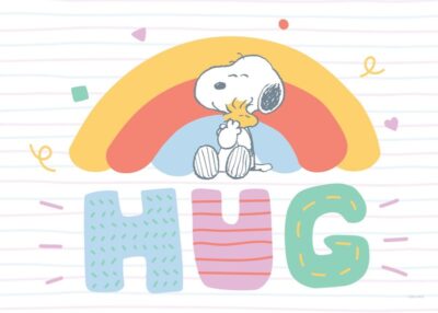 Playtime hug peanuts poster