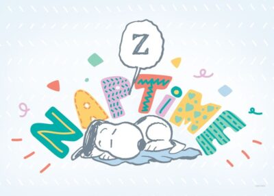 Playtime naptime peanuts poster