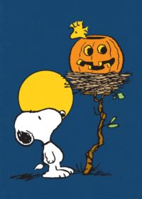 Pumpkin Night Snoopy Peanuts Poster