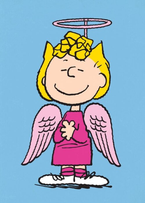 Sally Angel Halloween Peanuts Poster