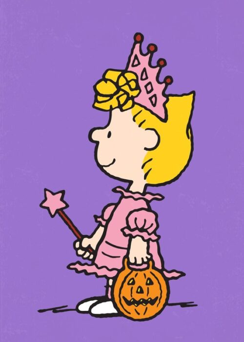 Sally Princess Halloween Peanuts Poster