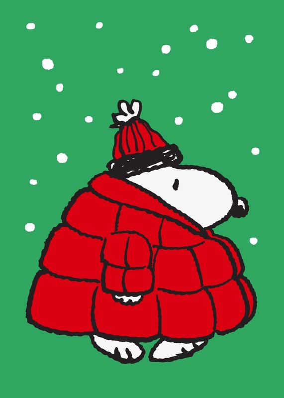 Snoopy Puffer Coat Peanuts Poster