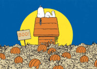 Snoopy Pumpkin Field Peanuts Poster