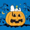 Snoopy Sleeping Pumpkin Peanuts Poster