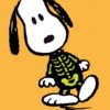 Snoopy Spooky Skeleton Peanuts Poster