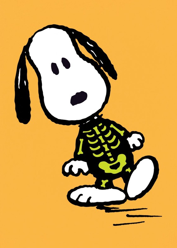 Snoopy Spooky Skeleton Peanuts Poster