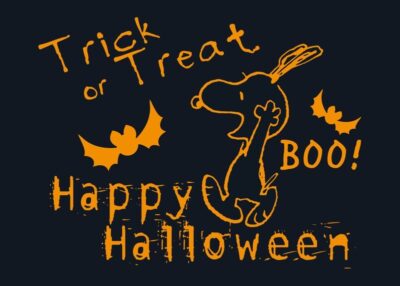 Snoopy trick or treat peanuts poster