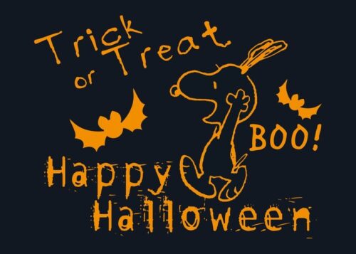 Snoopy Trick Or Treat Peanuts Poster