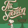 Tis The Season Green Card Peanuts Poster