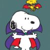 Vampire Snoopy Woodstock Peanuts Poster