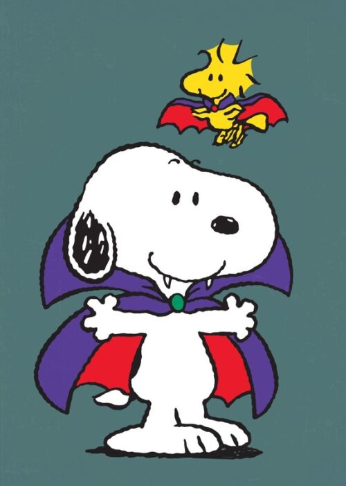 Vampire Snoopy Woodstock Peanuts Poster