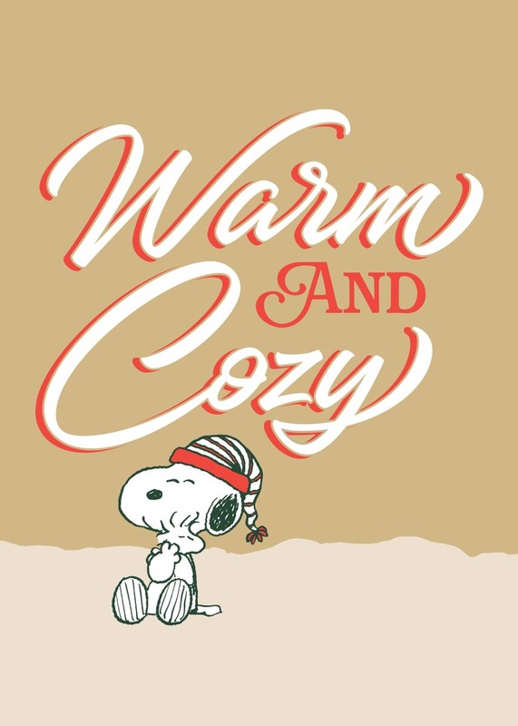 Warm And Cozy Snoopy Card Peanuts Poster