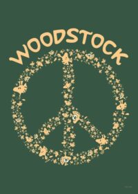 Woodstock Peace Peanuts Poster