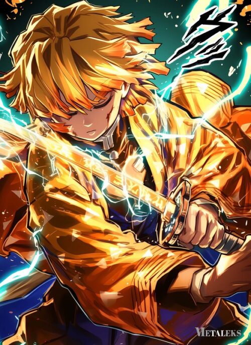 Zenitsu Roar Of Thunder Anime & manga Poster