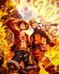 Luffy And Naruto Anime & Manga Poster