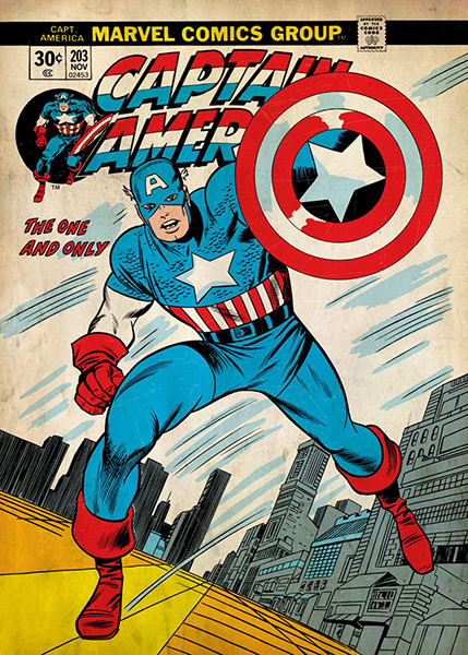 Marvel Captain America Comic Poster