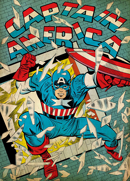 Marvel Captain America Comic Poster