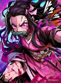 Nezuko FieryBloom Anime & manga Poster