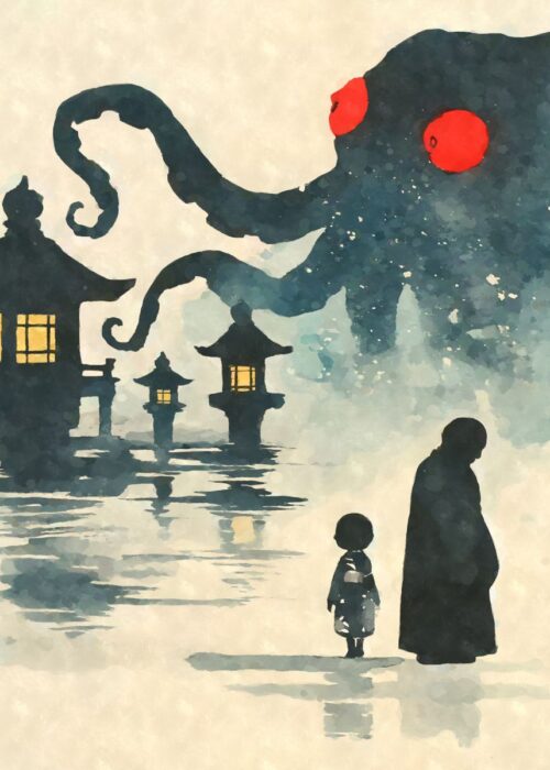 Akkorokamui kraken yokai poster