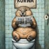 Beaver Bober Kurwa Toilet Poster