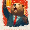 Beer Bober Beaver In Suit Poster