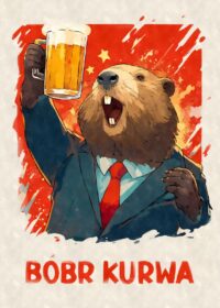 Beer Bober Beaver In Suit Poster