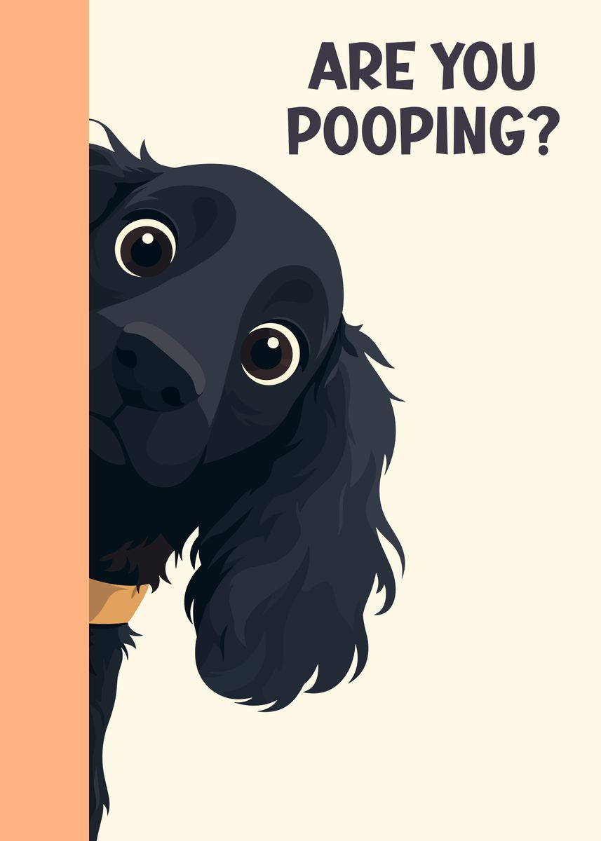 Cocker Spaniel Peeking Poster