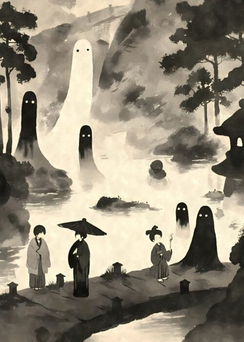 Japanese ghostly yokai poster