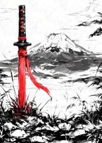 Katana Samurai Sword Ink Poster