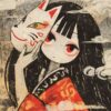 Kitsune Mask Girl Poster