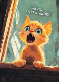 Kitten Craves Violence Meme Poster