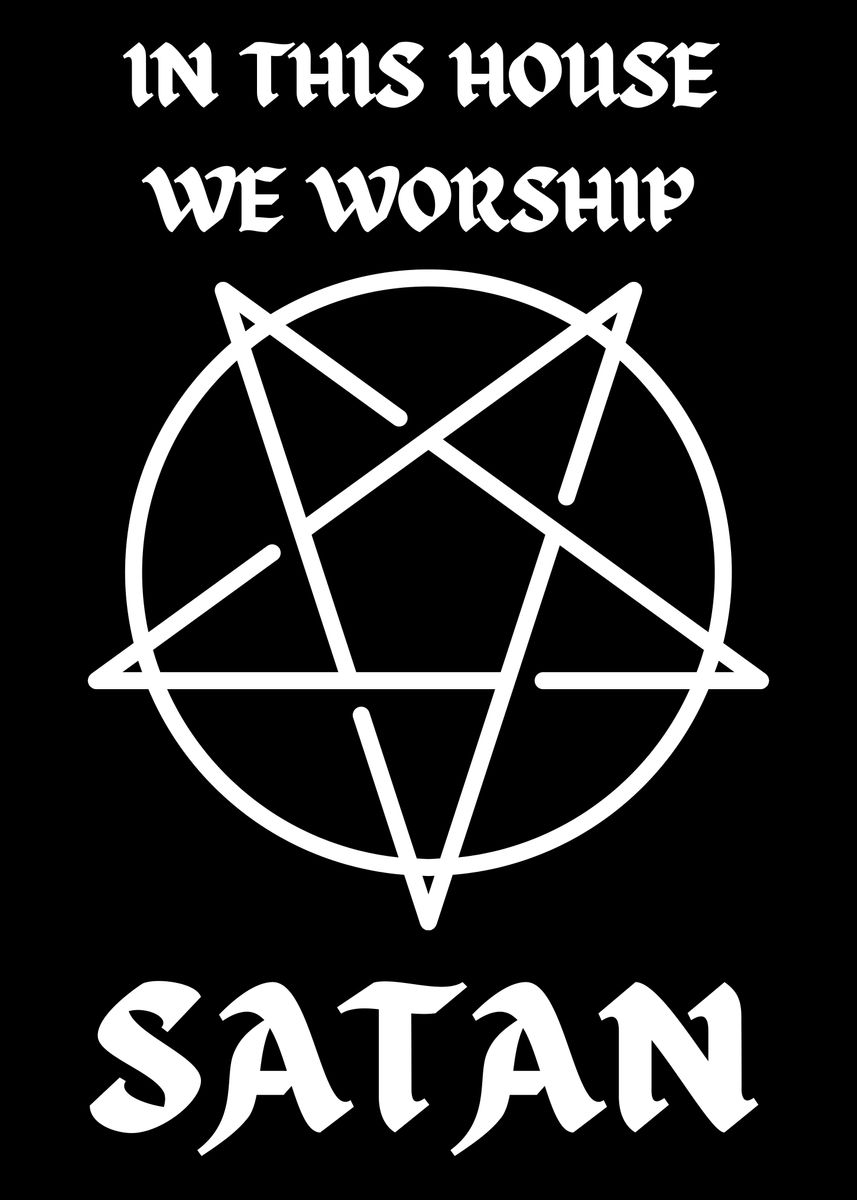 Pentagram Worship Satan Poster