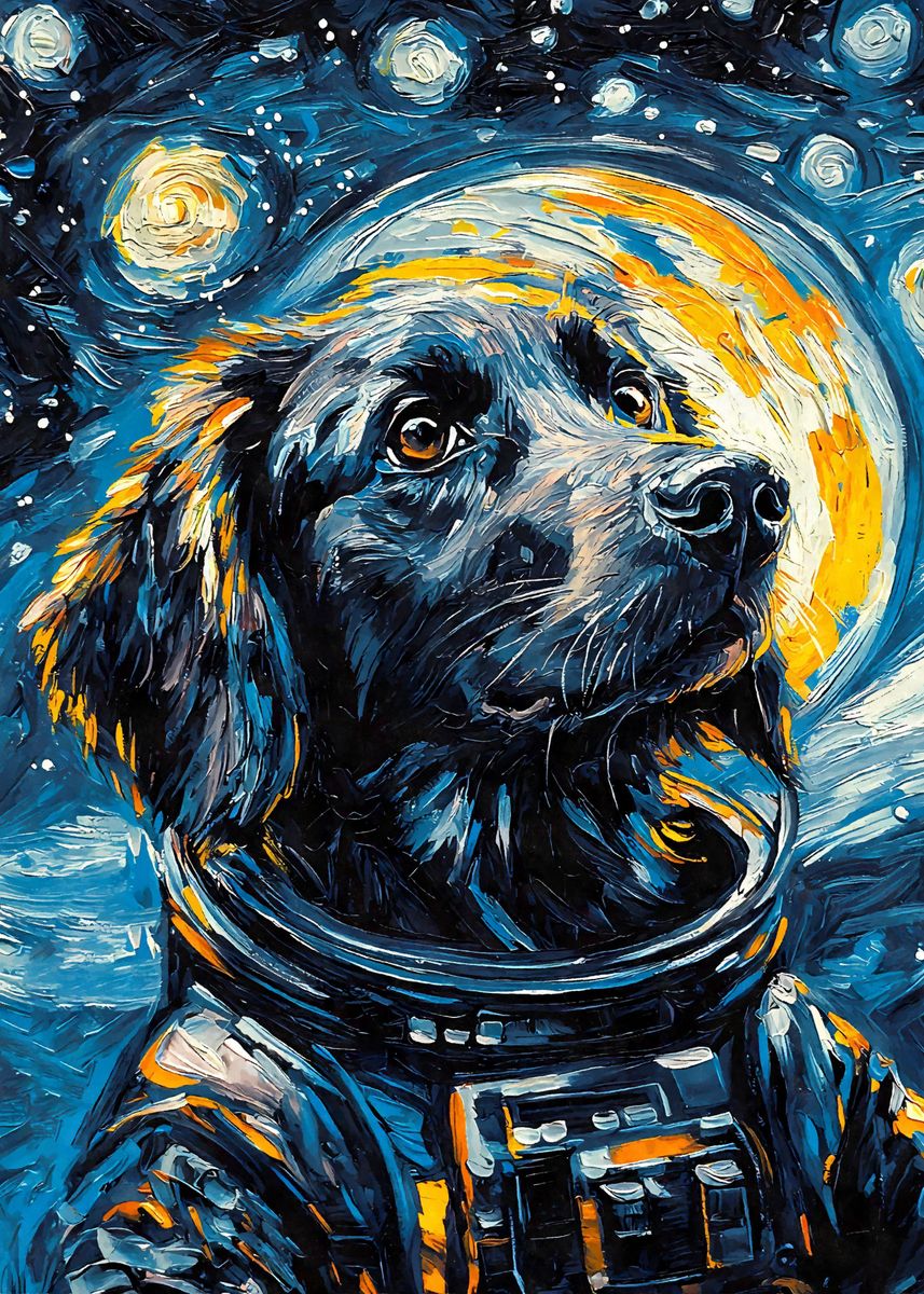 Retriever Astronaut Poster