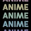 Retro Pastel Anime Text Poster