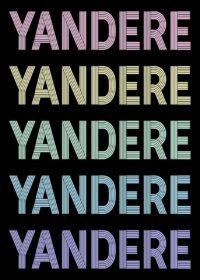 Retro Pastel Yandere Text Poster