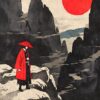 Samurai In Mountain Landscape Poster