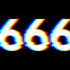 Satanic Number 666 Glitch Poster