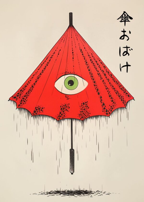 Vintage Kasa Obake Yokai Poster Vintage Kasa Obake Yokai Poster