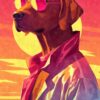 80s Retro Vizsla Dog Poster